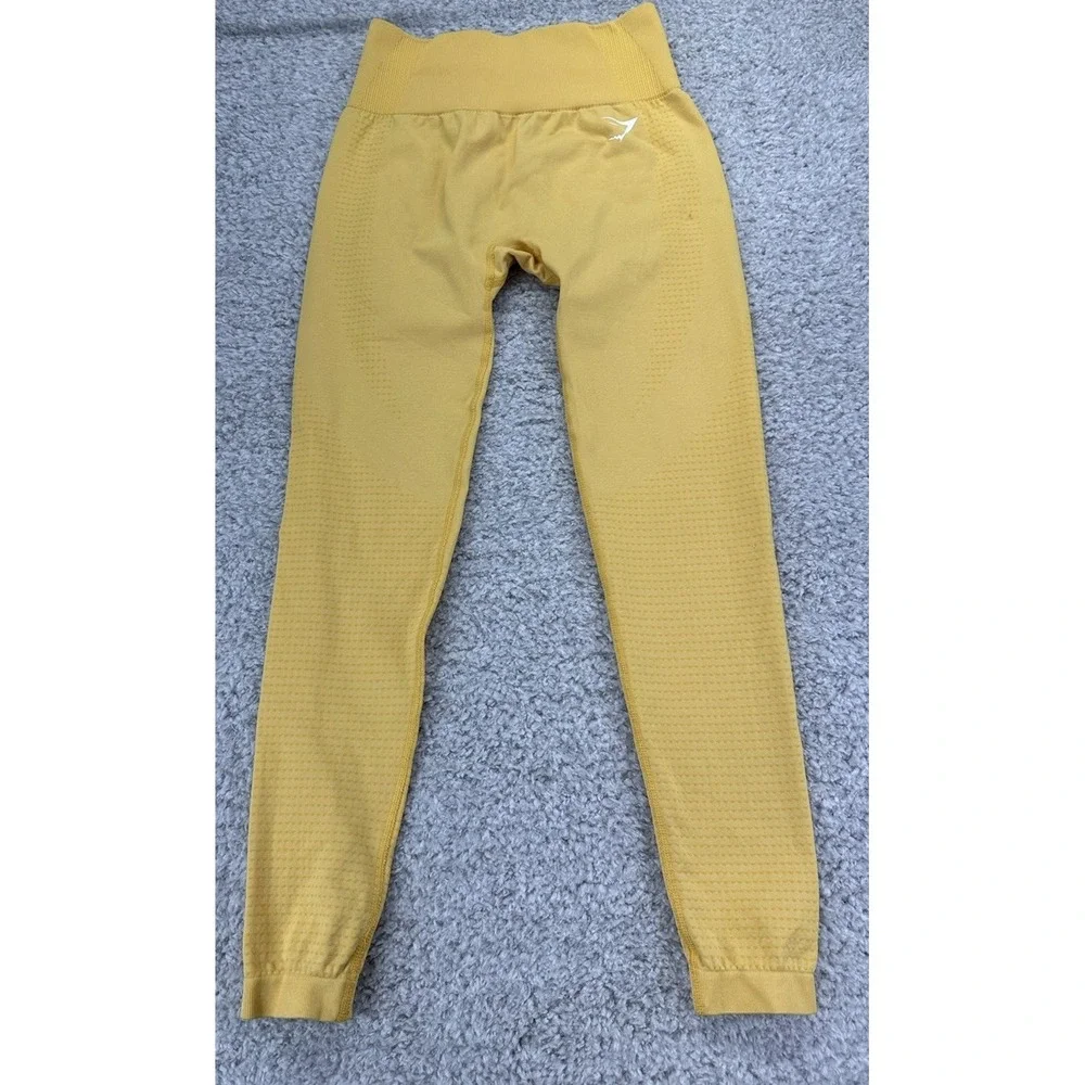 Gymshark‎ Women's Vital Seamless 2.0 Leggings - Yellow Marl XS  Workout Gym
